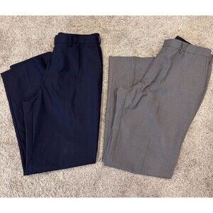 Lot Of 2 Pairs Banana Republic Outlet Standard Fit Dress Pants 34 x 32 Blue Gray